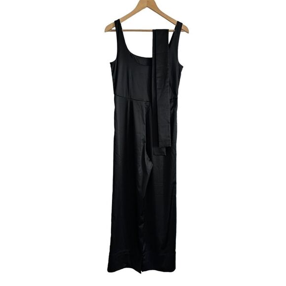 A DAY Long Haul Satin Jumpsuit Black - Picture 3 of 8